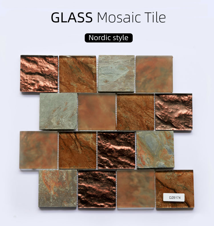 أحدث تصميم المطبخ Backsplash Wall 3D Glass Mosaic Bather 