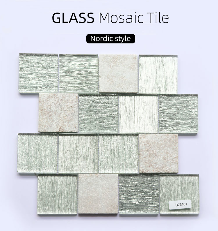 أحدث تصميم المطبخ Backsplash Wall 3D Glass Mosaic Bather 